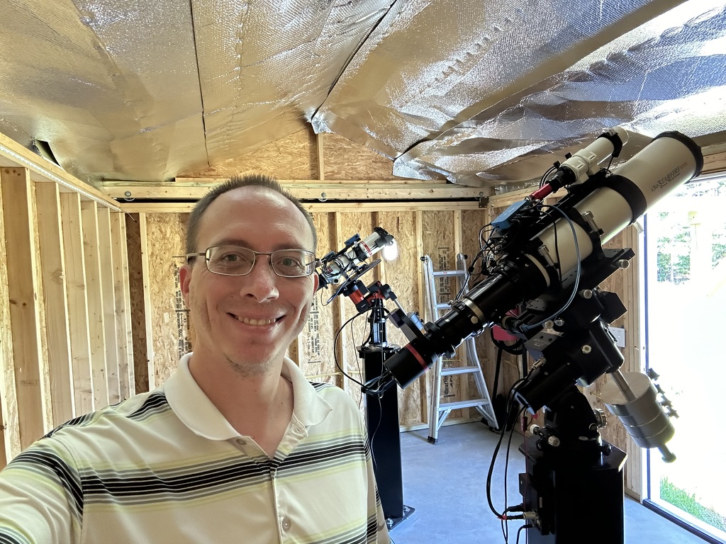 Kyle Goodwin in his observatory